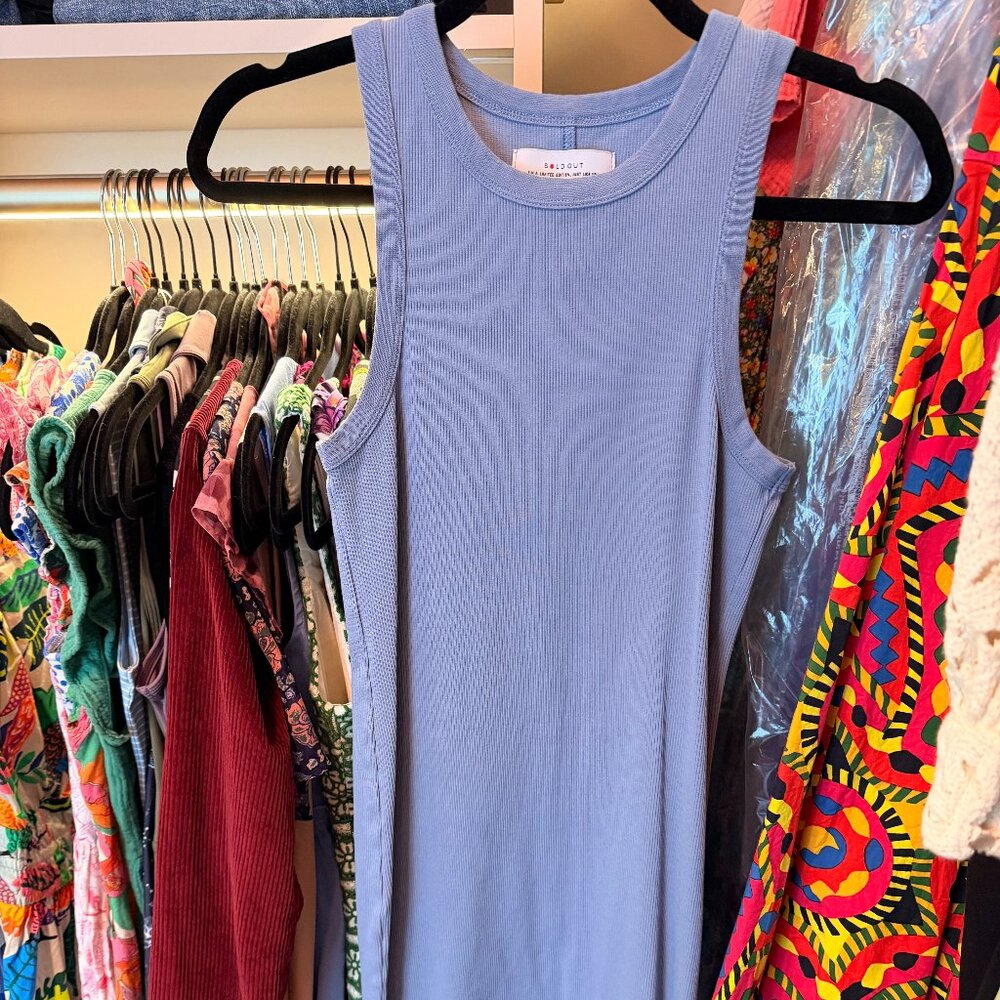 Sold out NYC The Not So Basic Dress in Stonewash Size Small NWOT